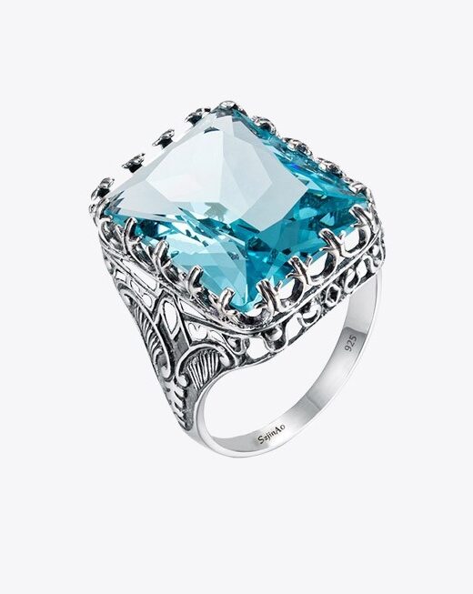 Blue Finger Ring